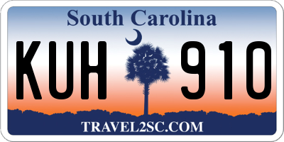 SC license plate KUH910
