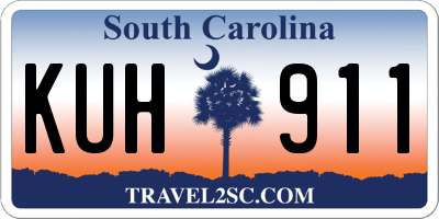 SC license plate KUH911