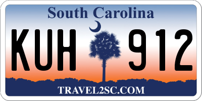 SC license plate KUH912