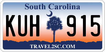 SC license plate KUH915