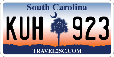 SC license plate KUH923