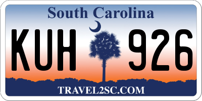SC license plate KUH926