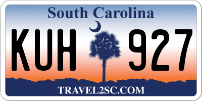 SC license plate KUH927