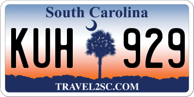 SC license plate KUH929