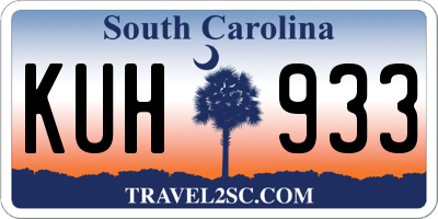 SC license plate KUH933