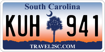 SC license plate KUH941