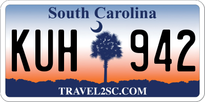 SC license plate KUH942