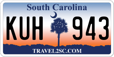 SC license plate KUH943