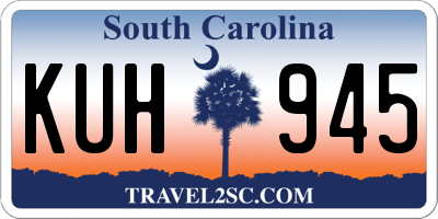 SC license plate KUH945