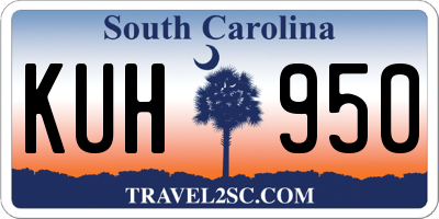 SC license plate KUH950