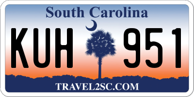 SC license plate KUH951