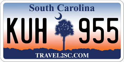 SC license plate KUH955