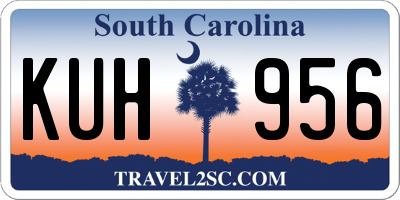 SC license plate KUH956