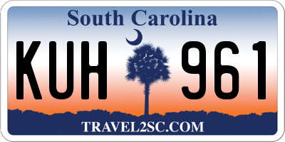 SC license plate KUH961