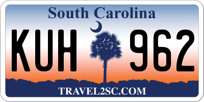 SC license plate KUH962