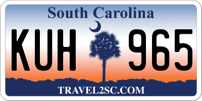 SC license plate KUH965