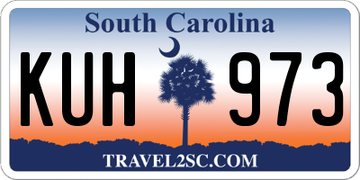SC license plate KUH973