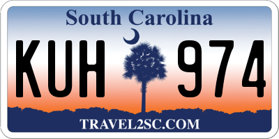 SC license plate KUH974