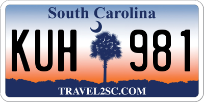 SC license plate KUH981