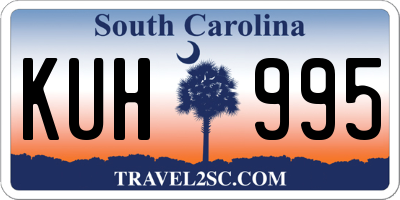 SC license plate KUH995