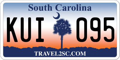 SC license plate KUI095