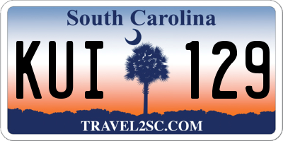 SC license plate KUI129