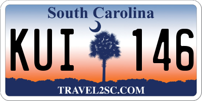 SC license plate KUI146