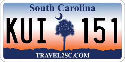 SC license plate KUI151