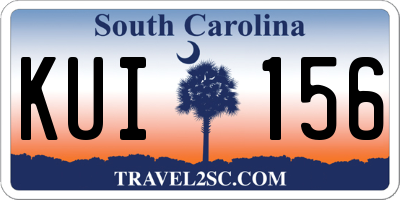 SC license plate KUI156