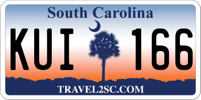 SC license plate KUI166