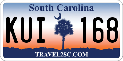 SC license plate KUI168