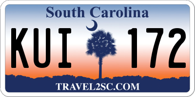 SC license plate KUI172