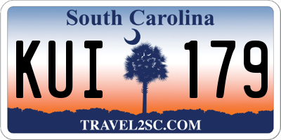 SC license plate KUI179