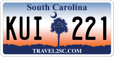 SC license plate KUI221