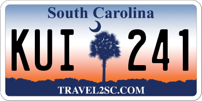SC license plate KUI241