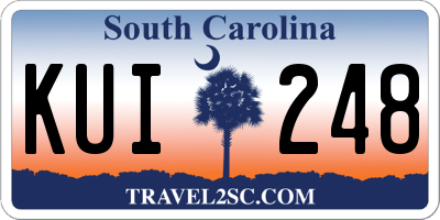 SC license plate KUI248