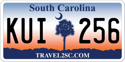 SC license plate KUI256