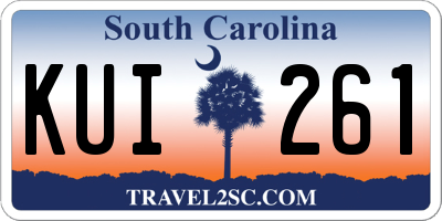 SC license plate KUI261