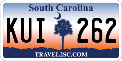 SC license plate KUI262