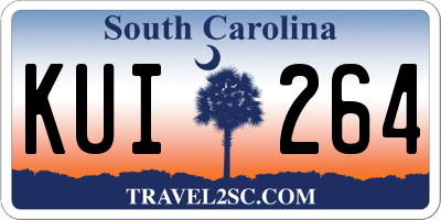 SC license plate KUI264