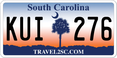 SC license plate KUI276