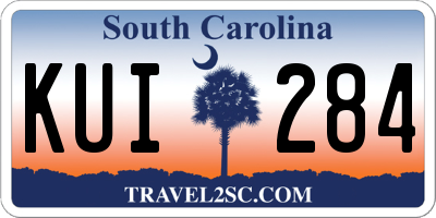 SC license plate KUI284