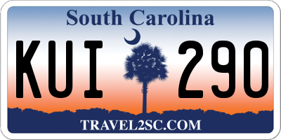 SC license plate KUI290