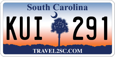 SC license plate KUI291