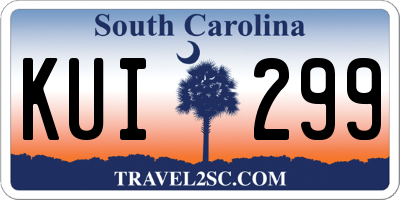 SC license plate KUI299