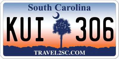 SC license plate KUI306