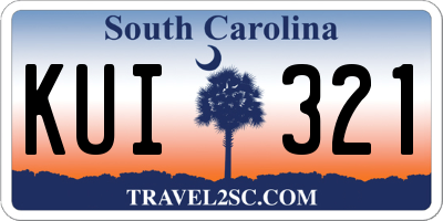 SC license plate KUI321