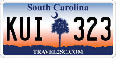 SC license plate KUI323