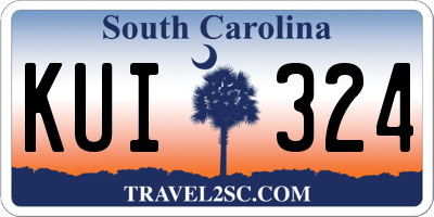 SC license plate KUI324