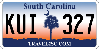 SC license plate KUI327